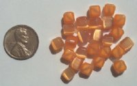 30 6mm Orange Fiber Optic Cubes 